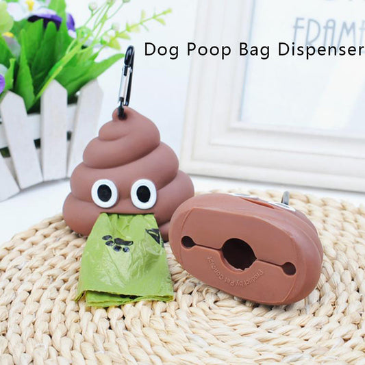 1Pc Pet Poop Bag Shit-Shaped Dog Cat Waste Bags Portable Dog Poop Dispenser Holder Pets Cleaning Products for Outdoor