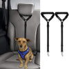 2 Packs Dog Cat Safety Seat Belt Strap Car Headrest Restraint Adjustable Nylon Fabric Dog Restraints Vehicle Seatbelts Harness - Super-Petmart