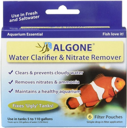 Algone Water Clarifier & Nitrate Remover for Aquariums