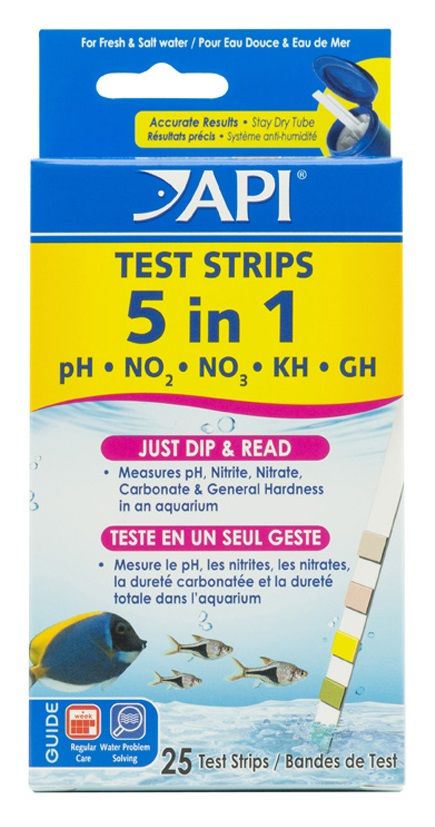 API 5 in 1 Aquarium Test Strips