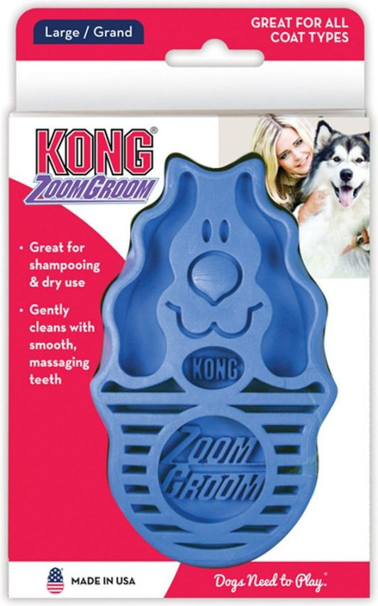 Kong ZoomGroom Dog Brush - Boysenberry