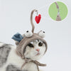 New Head Wearing Feather Funny Cat Stick Funny Cat Toy Stick Gray Big Eye Pet Toys Pet Products - Super-Petmart