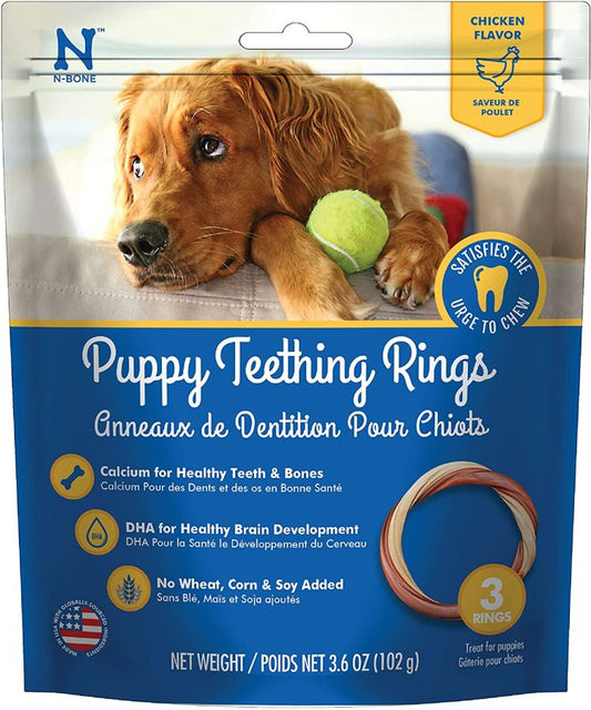 N-Bone Puppy Teething Ring - Chicken Flavor