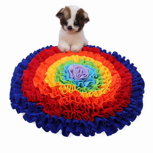 Pet Dog Snuffle Mat Nose Smell Training Sniffing Pad Dog Puzzle Toy Slow Feeding Bowl Food Dispenser Carpet Washable Dog Toys - Super-Petmart