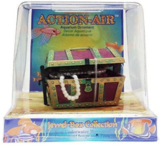 Penn Plax Action Air Treasure Chest Aquarium Ornament