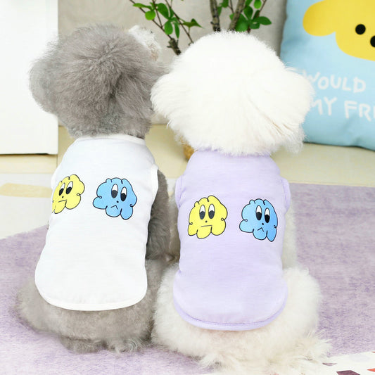 Pet Clothing Small And Medium-sized Pomeranian Bear Teddy Laughing Cloud Vest - Super-Petmart