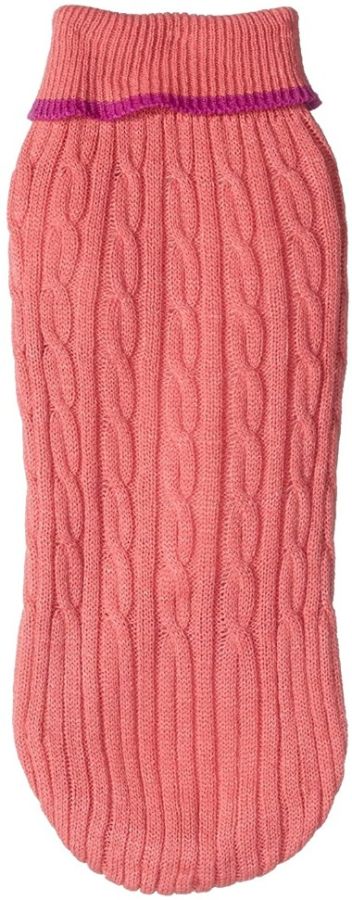 Fashion Pet Cable Knit Dog Sweater - Pink