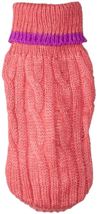 Fashion Pet Cable Knit Dog Sweater - Pink