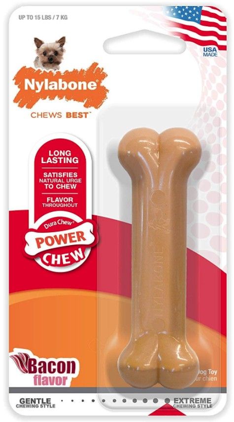 Nylabone Dura Chew Durable Dog Bone - Bacon Flavor