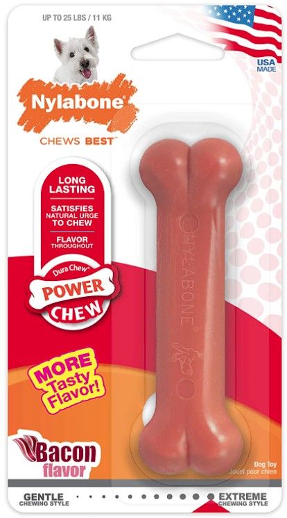 Nylabone Dura Chew Durable Dog Bone - Bacon Flavor