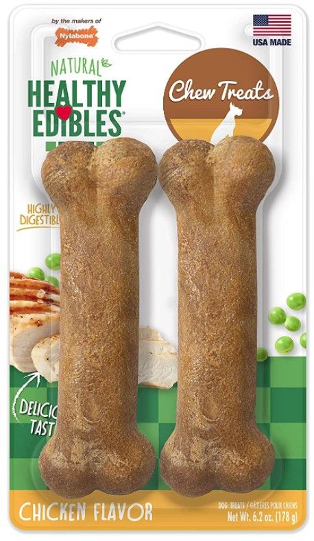 Nylabone Healthy Edibles Wholesome Dog Chews - Chicken Flavor