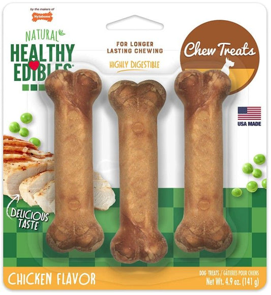 Nylabone Healthy Edibles Wholesome Dog Chews - Chicken Flavor