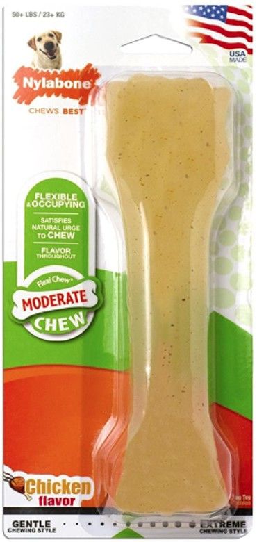 Nylabone Flexi Chew Dog Bone - Chicken Flavor