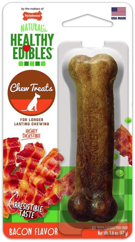 Nylabone Healthy Edibles Wholesome Dog Chews - Bacon Flavor