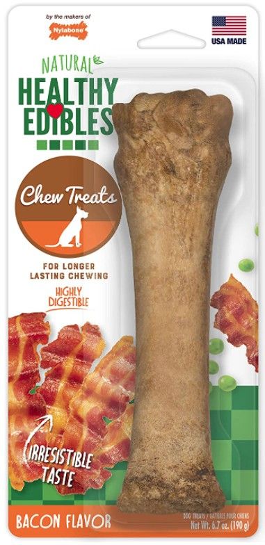 Nylabone Healthy Edibles Wholesome Dog Chews - Bacon Flavor