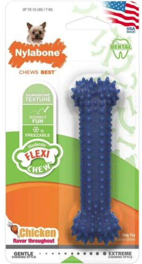 Nylabone Dental Chew Bone - Chicken Flavor