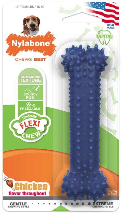 Nylabone Dental Chew Bone - Chicken Flavor