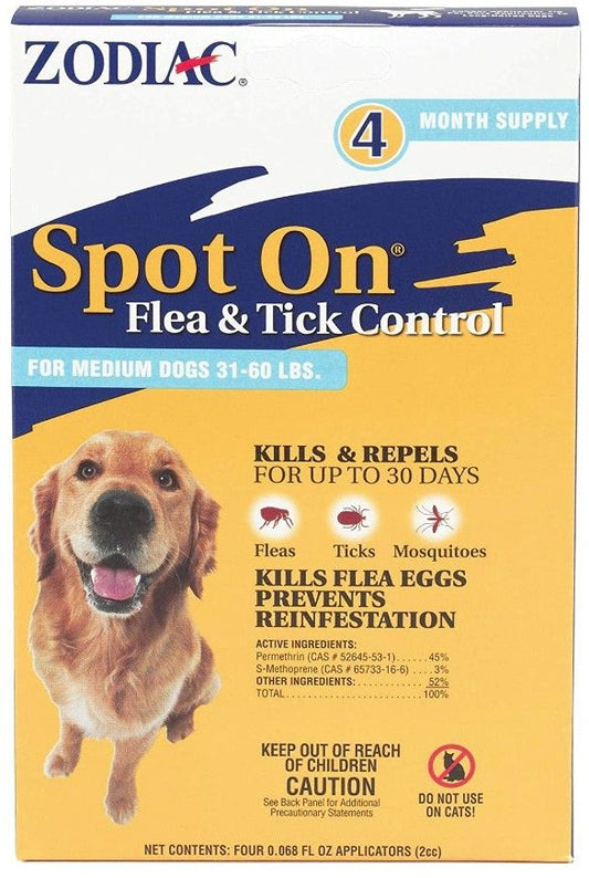 Zodiac Spot on Flea & Tick Controller for Dogs