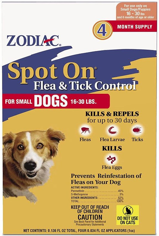 Zodiac Spot on Flea & Tick Controller for Dogs