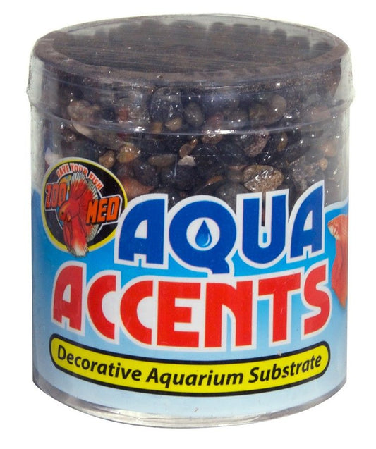 Zoo Med Aquatic Aqua Accents Aquarium Substrate - Dark River Pebbles