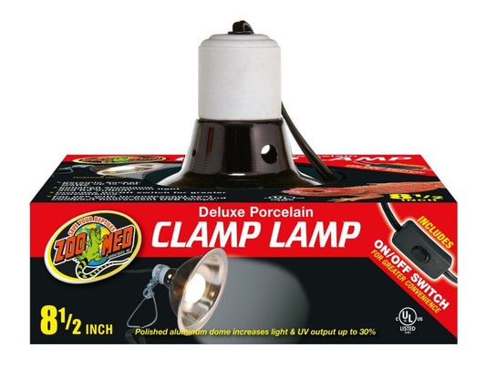 Zoo Med Delux Porcelain Clamp Lamp - Black