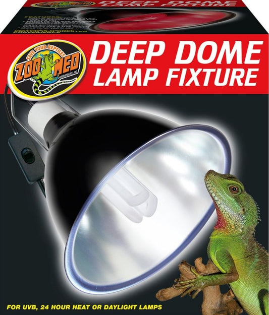 Zoo Med Deep Dome Lamp Fixture - Black