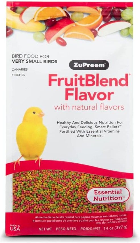 ZuPreem FruitBlend Flavor Bird Food for Very Small Birds