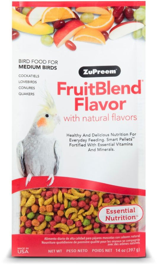 ZuPreem FruitBlend Flavor Bird Food for Medium Birds