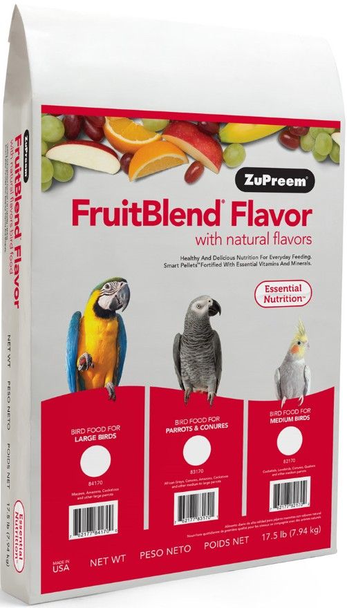 ZuPreem FruitBlend Flavor Bird Food for Large Birds