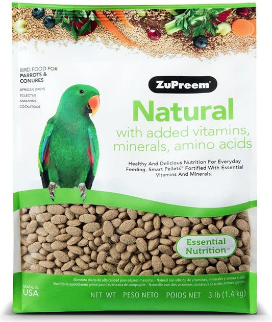 ZuPreem Natural Blend Bird Food - Parrot & Conure