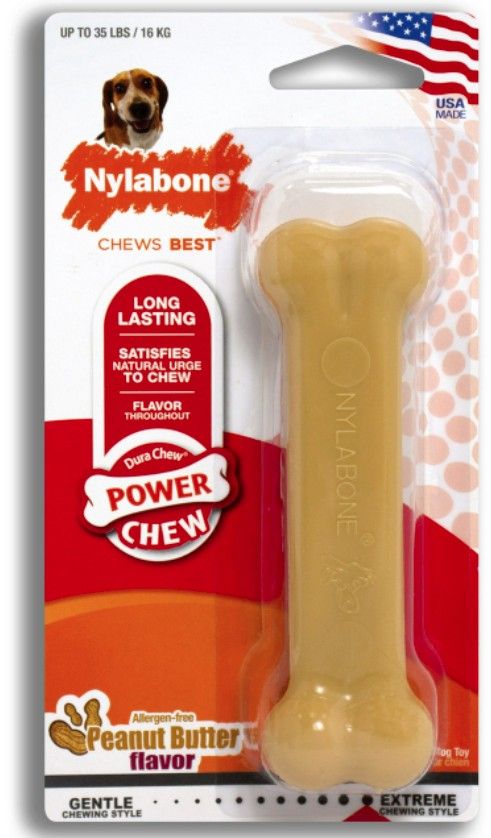 Nylabone Dura Chew Dog Bone - Peanut Butter Flavor