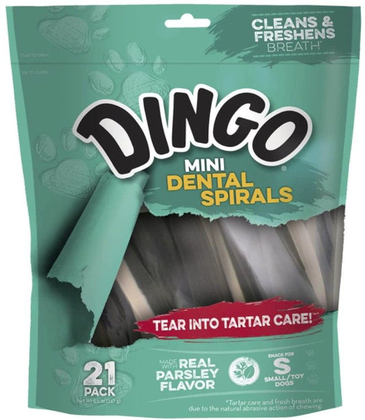 Dingo Dental Spirals Fresh Breath Dog Treats