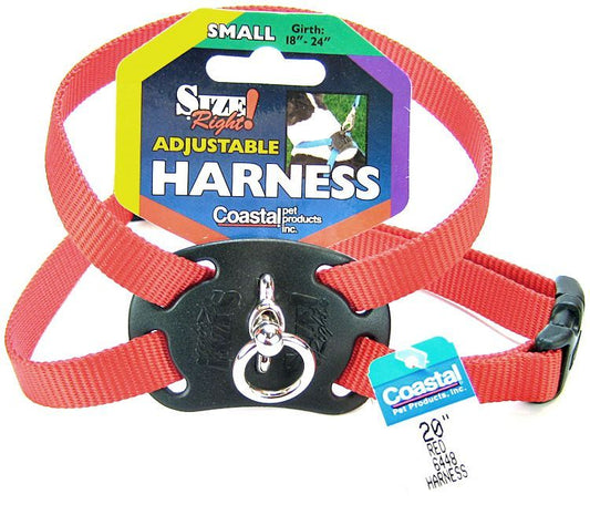 Coastal Pet Size Right Nylon Adjustable Harness Red