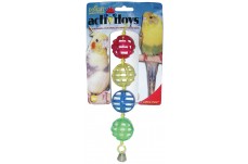 JW Pet ActiviToy Lattice Balls Bird Toy Multi-Color Small Medium