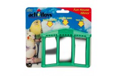 JW Pet ActiviToy Fun House Mirror Bird Toy Multi-Color Small Medium