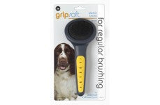 JW Pet Slicker Brush Grey; Yellow Small