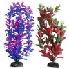 Aquatop Multi-Colored Aquarium Plants Purple/Pink and Green/Red