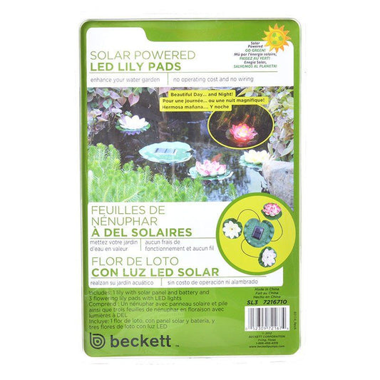 Beckett Solar LED Lily Lights for Ponds