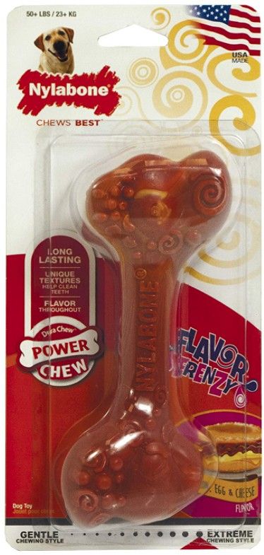 Nylabone Flavor Frenzy Dura Chew Bone - Bacon, Egg & Cheese Flavor