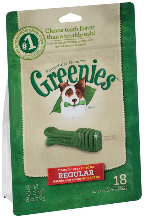 Greenies Original Dog Dental Treat 18 oz 18 Count Regular