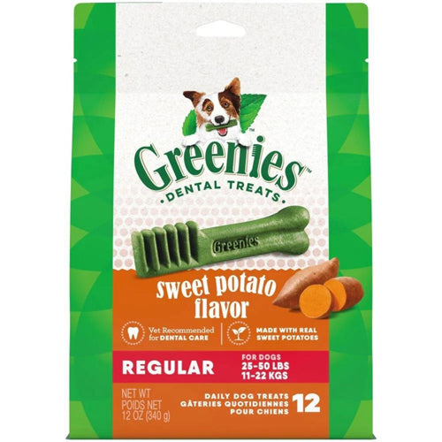Greenies Dog Dental Treats Sweet Potato, 1ea/Regular, 12 ct, 12oz.