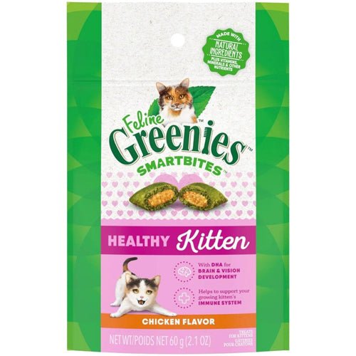 Greenies Feline Smart Bites Healthy Kitten Cat Treats Chicken, 1ea/2.1oz.