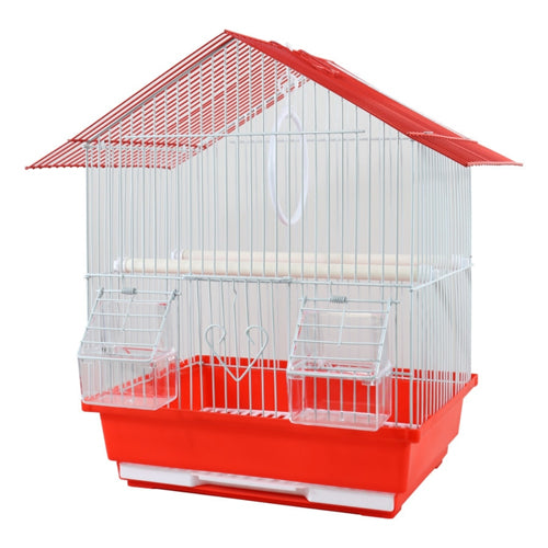 A & E Cages Happy Beaks House Top Bird Cage
Red, 1ea/12In X 9In X 15.5 in