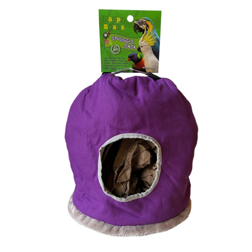 A & E Cages Happy Beaks Snuggle Sack Bird Hut Assorted, 1ea/XL