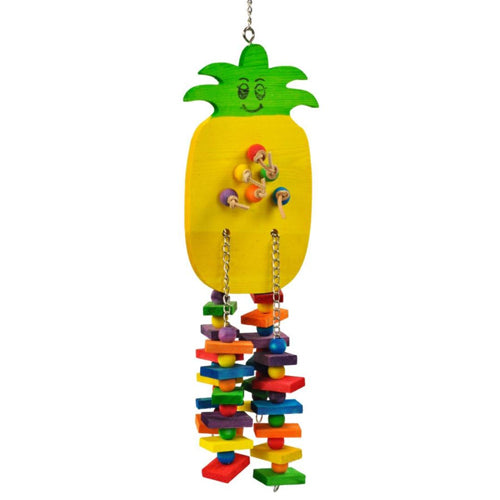 
A and E Cages Happy Beaks Pineapple Bird Toy 1ea-LG