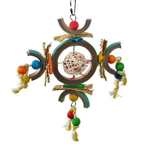 A and E Cages Happy Beaks Atomic Dream Catcher Bird Toy 1ea-One Size