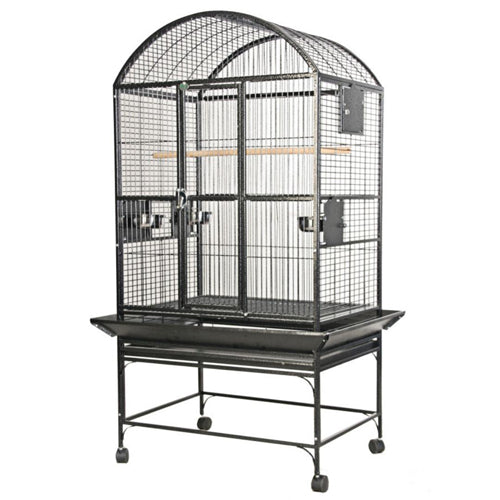 A and E Cages Dome Top Bird Cage Black 1ea-24In X 22 in