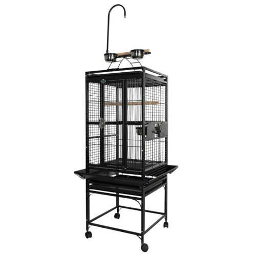 A and E Cages Play Top Bird Cage Black 1ea-18In X 18 in