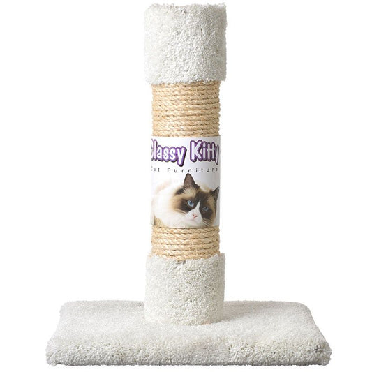 Classy Kitty Cat Decorator Scratching Post Carpet & Sisal Assorted Colors