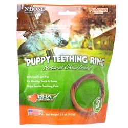 N-Bone Puppy Teething Rings Pumpkin 3.6 oz 3 pk